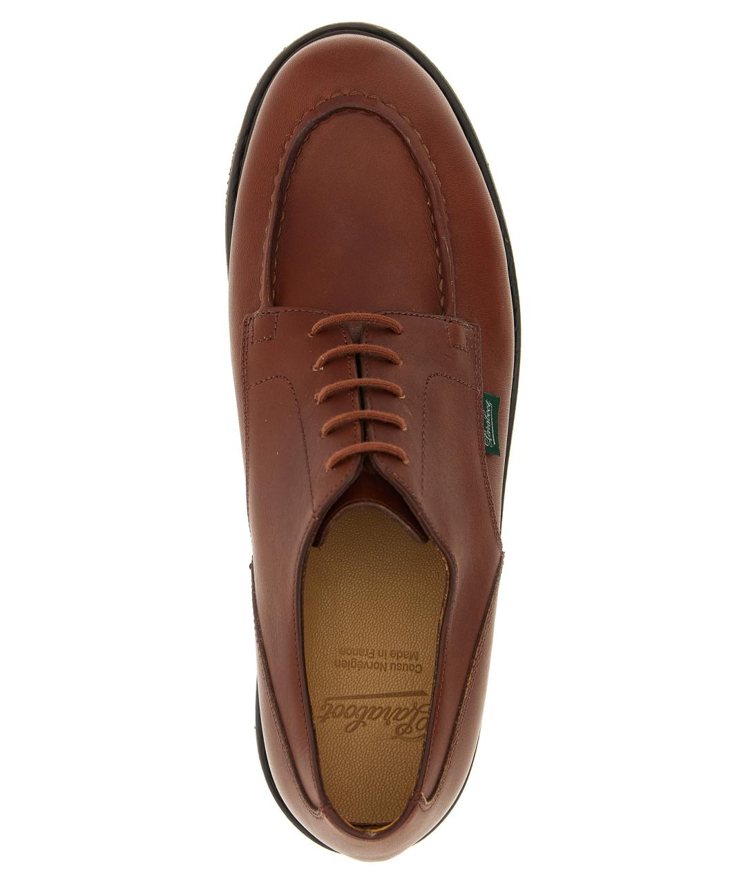 PARABOOT Коричневые кожаные низкие ботинки, фото 4