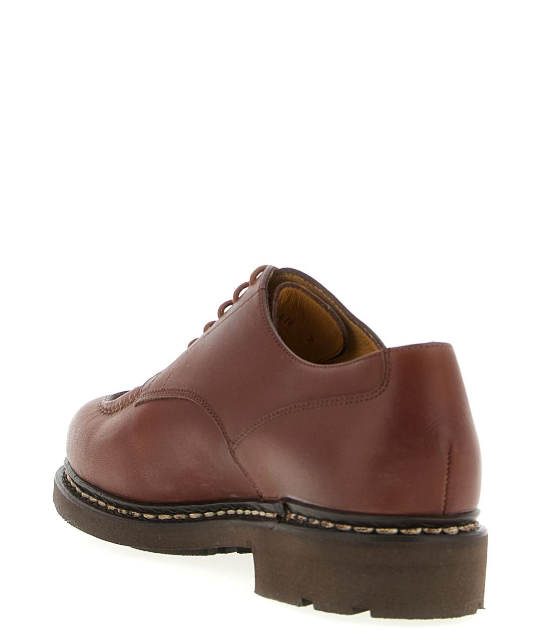 PARABOOT Коричневые кожаные низкие ботинки, фото 3