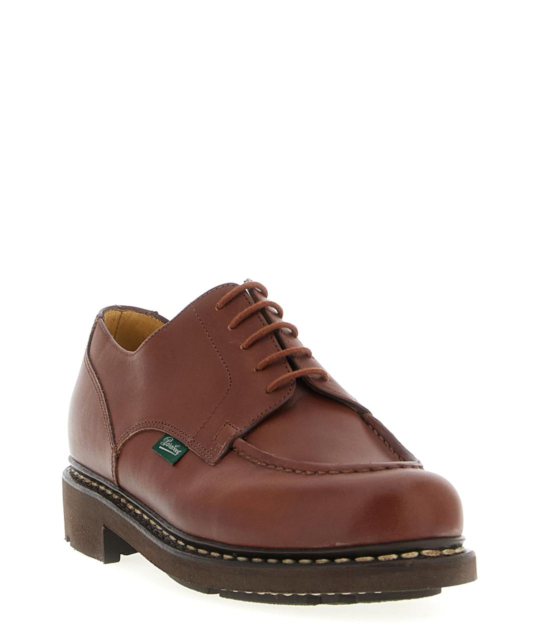 PARABOOT Коричневые кожаные низкие ботинки, фото 2