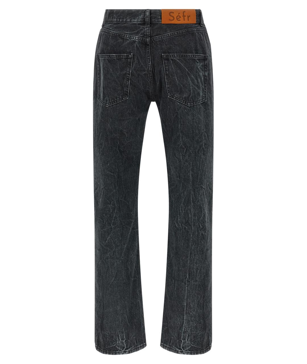 SEFR Черные хлопковые прямые джинсы, фото 2