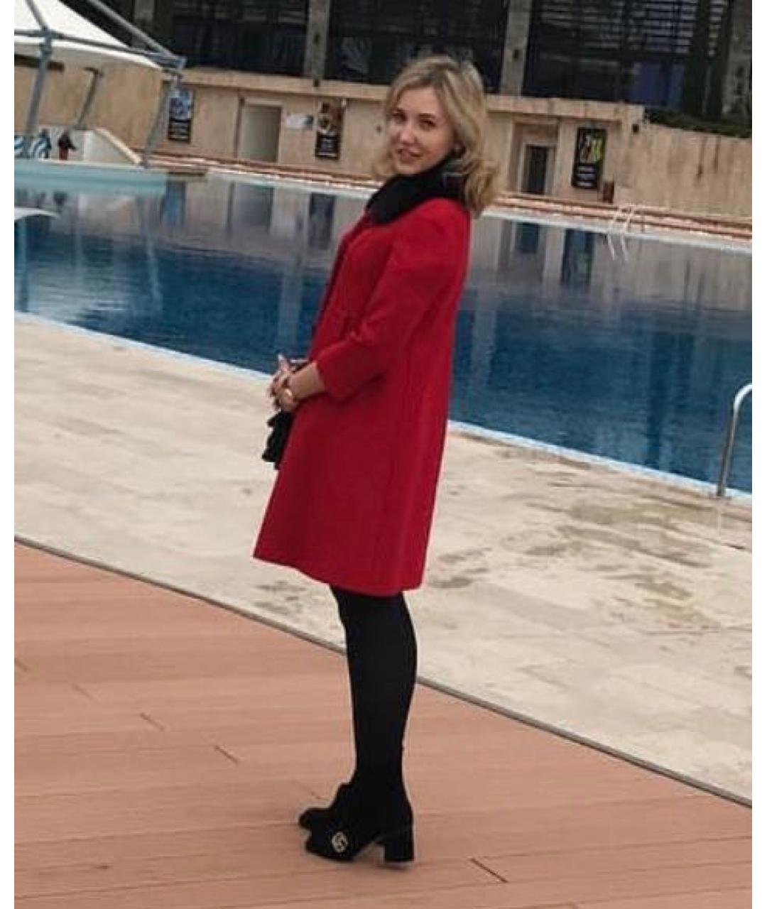 DOLCE&GABBANA Красное шерстяное пальто, фото 8