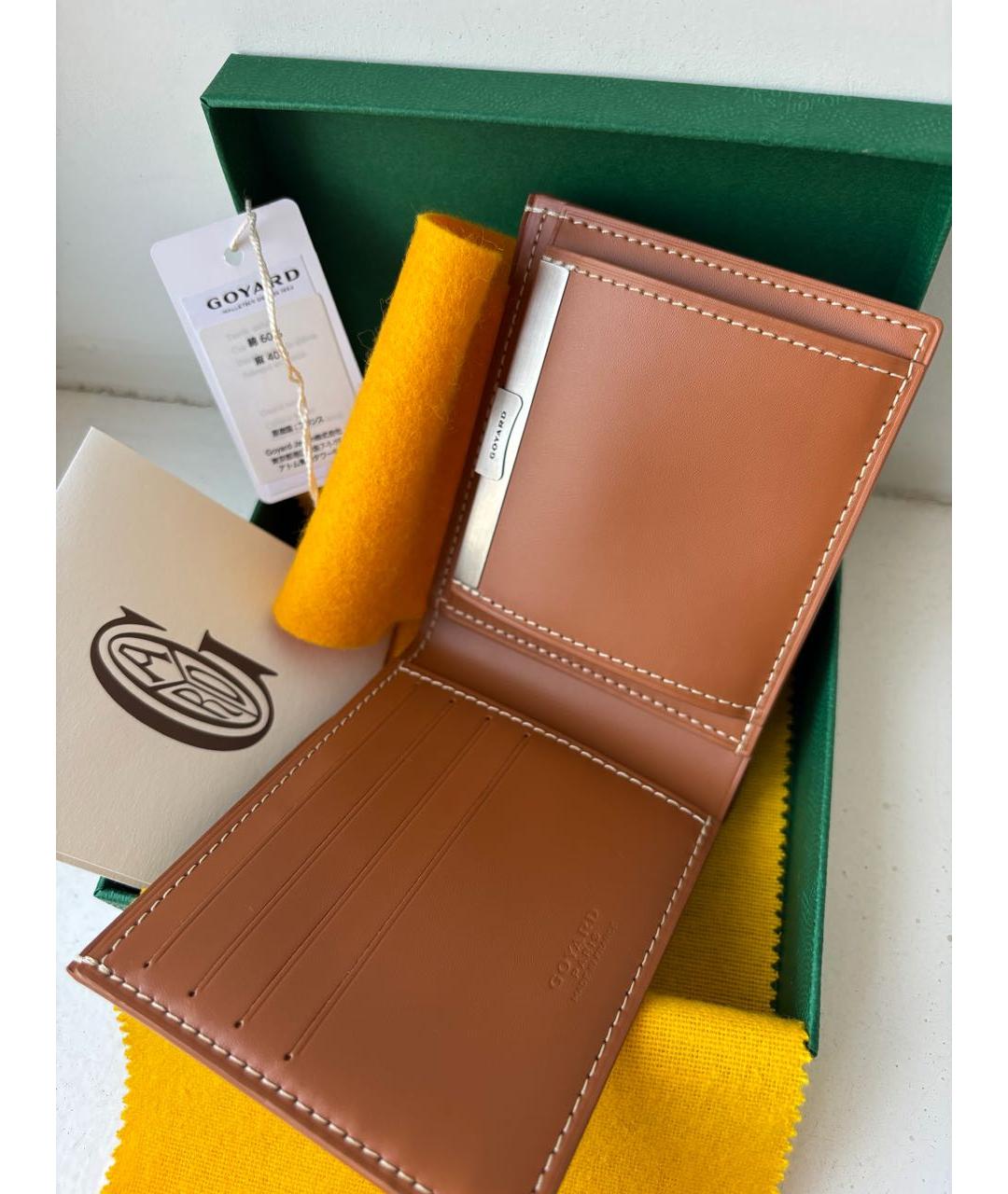 GOYARD Черный кожаный кошелек, фото 3
