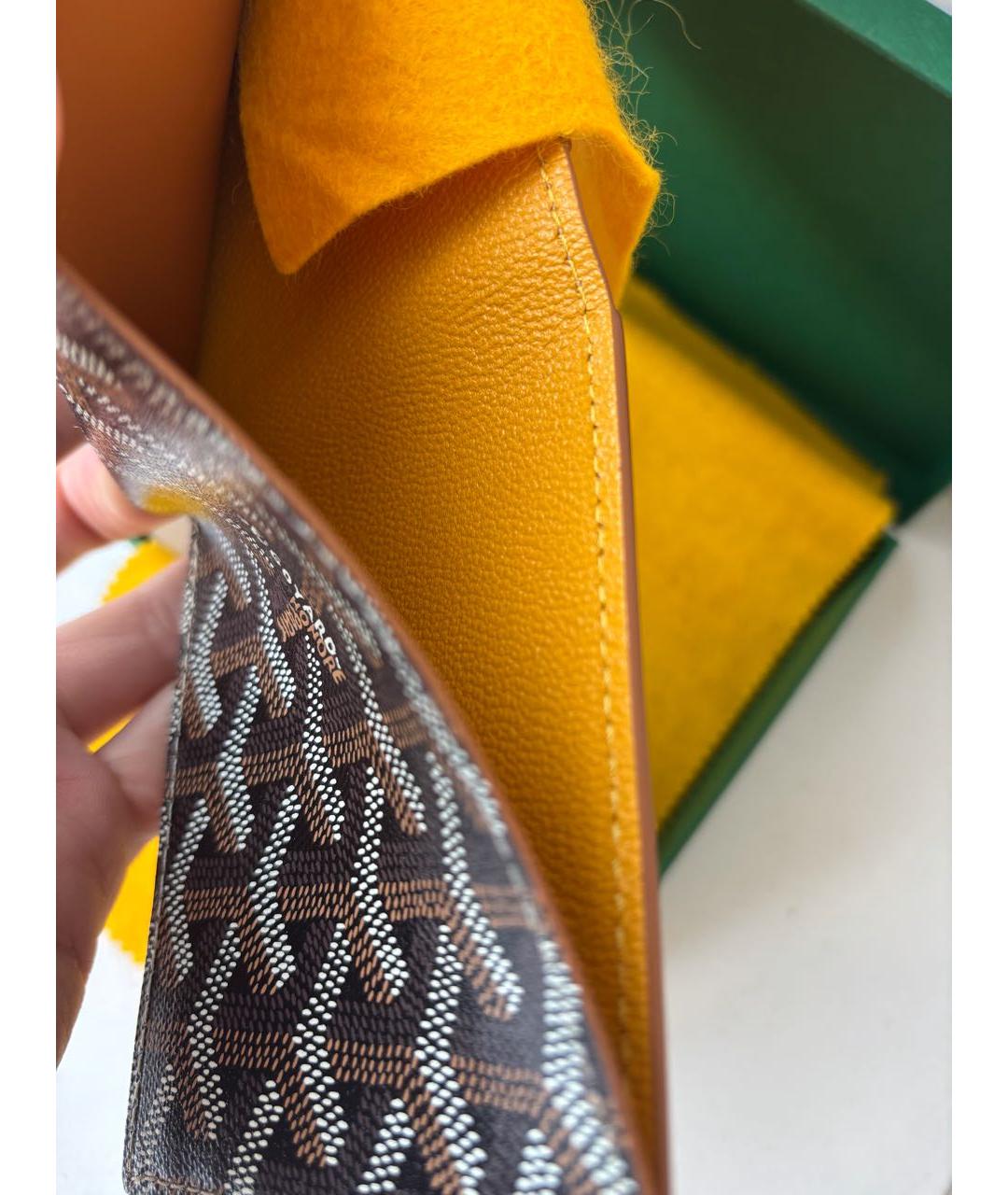 GOYARD Черный кожаный кошелек, фото 4