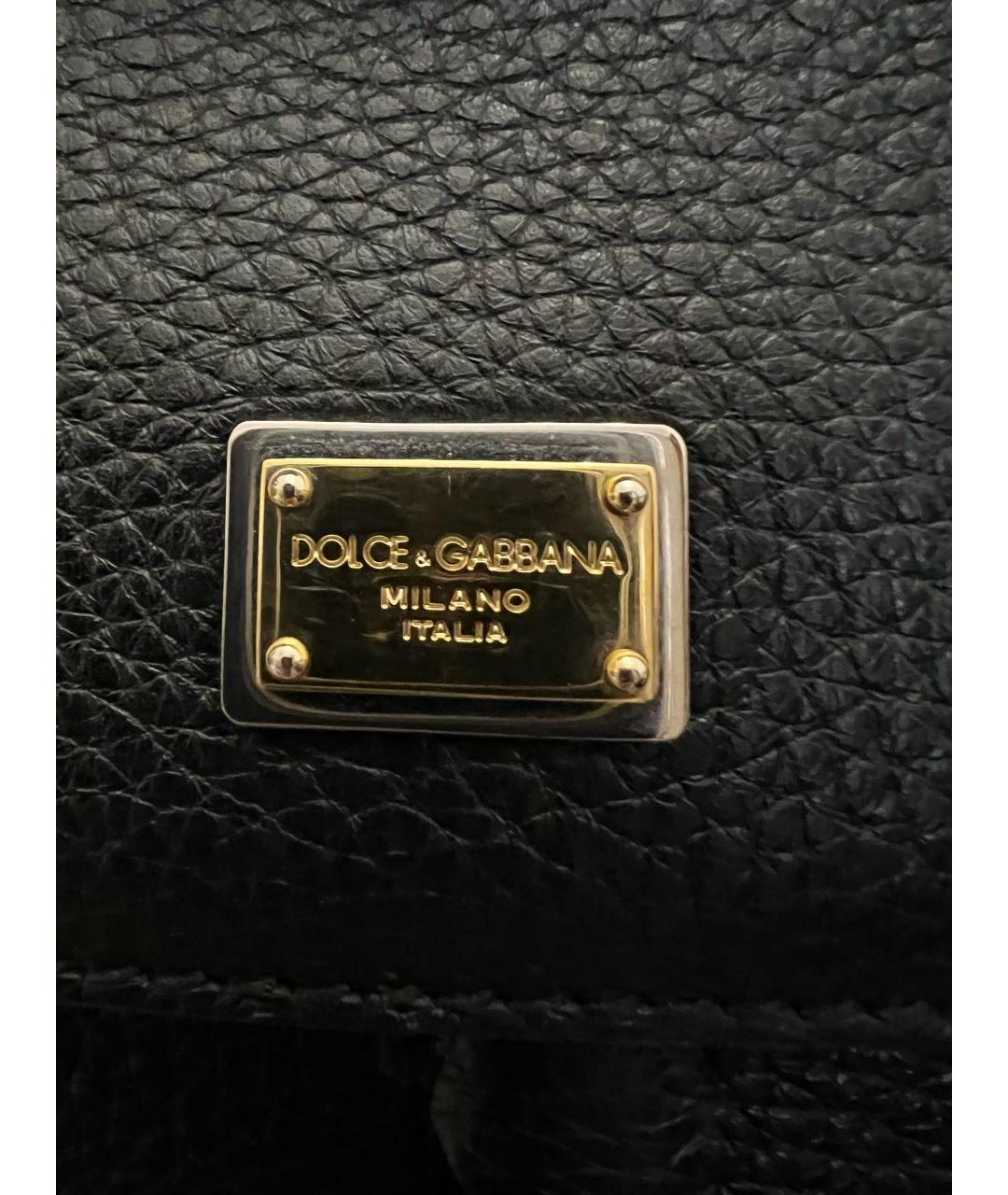 DOLCE&GABBANA Черный кожаный рюкзак, фото 7