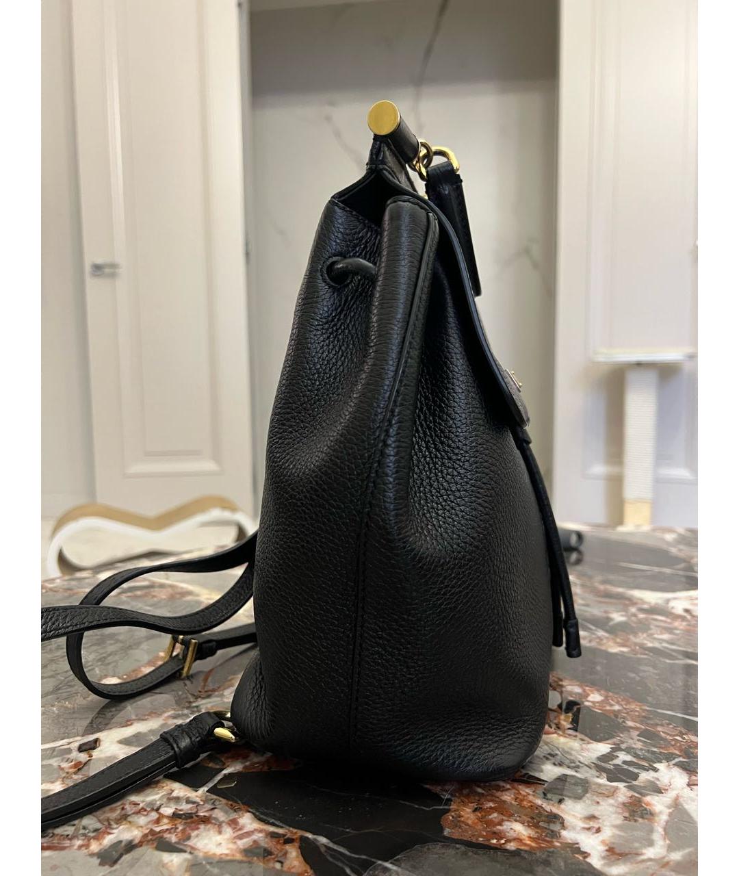 DOLCE&GABBANA Черный кожаный рюкзак, фото 2