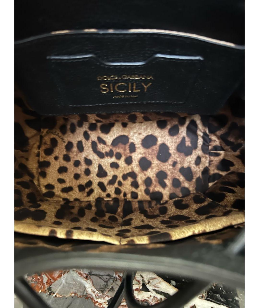 DOLCE&GABBANA Черный кожаный рюкзак, фото 4