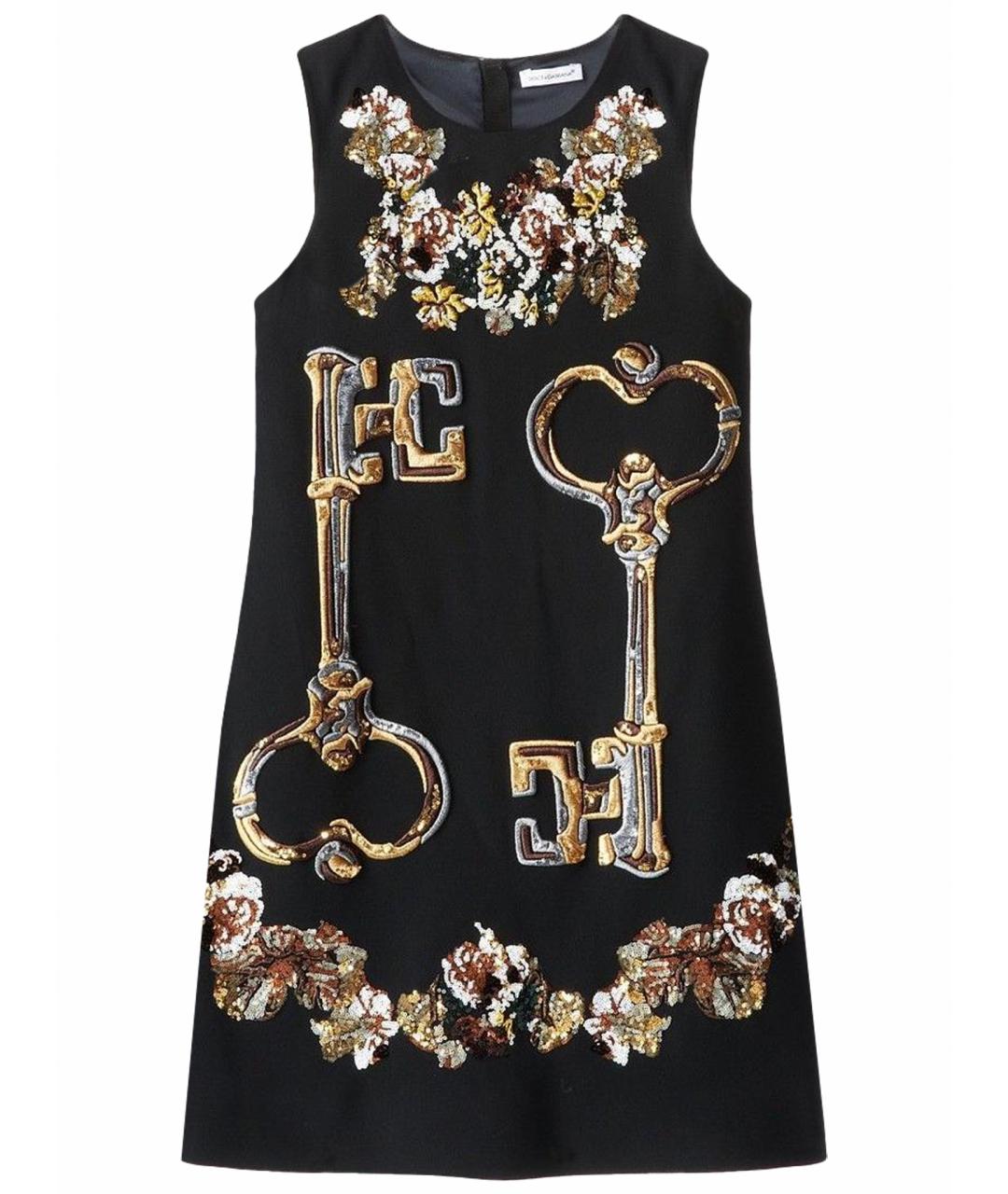 DOLCE&GABBANA Черное вискозное коктейльное платье, фото 1