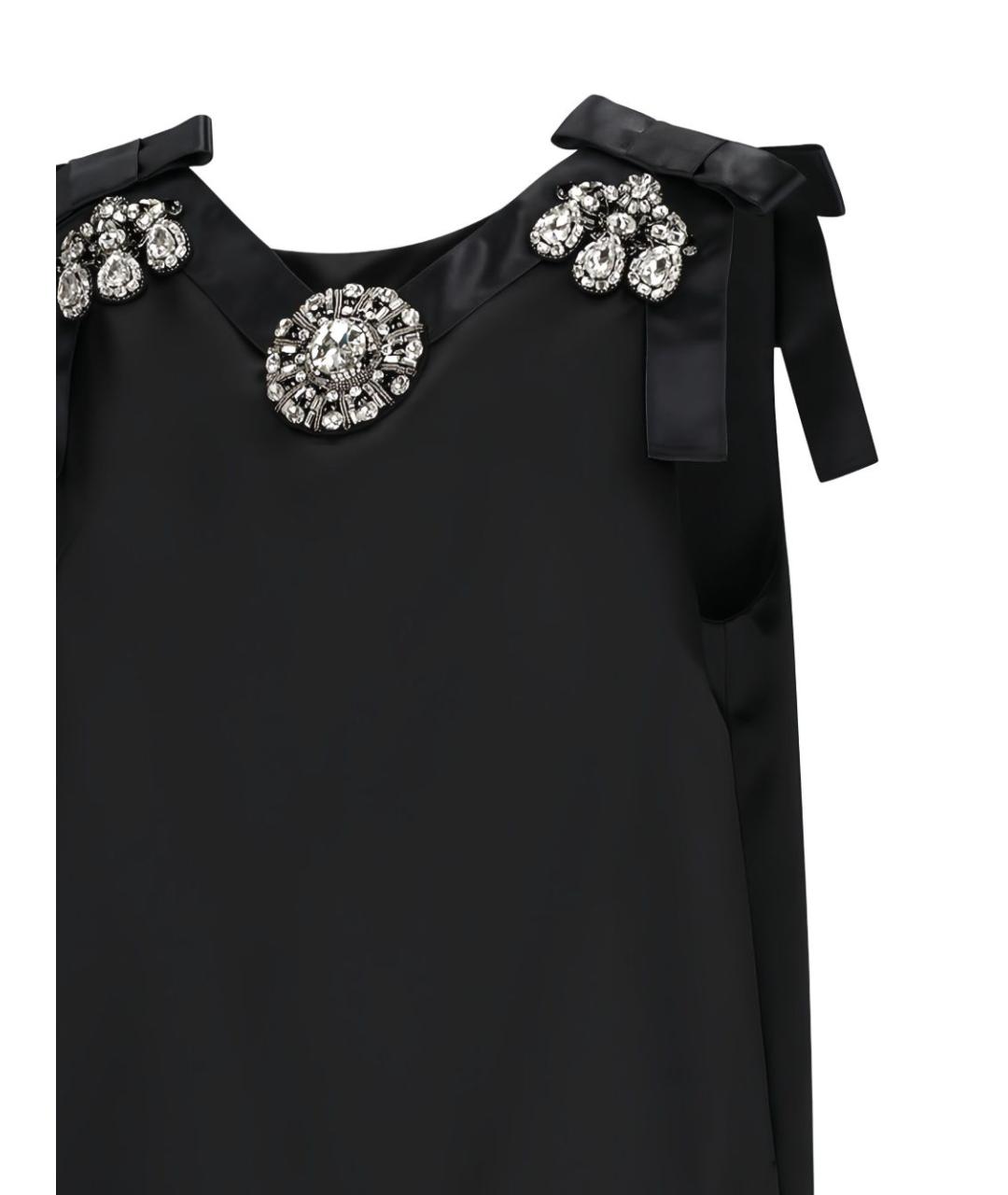 DOLCE&GABBANA Черное ацетатное коктейльное платье, фото 2