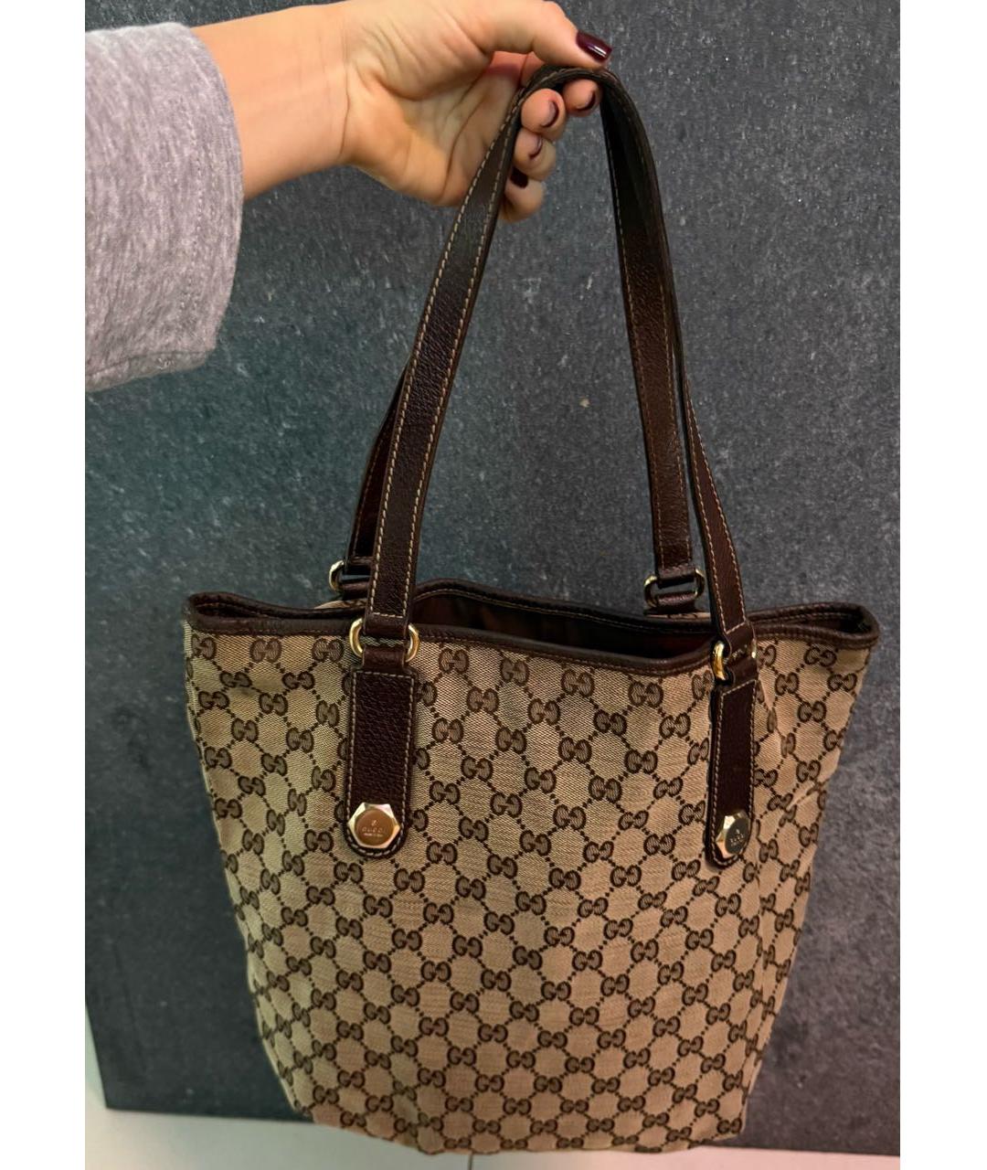 GUCCI Бежевая сумка тоут, фото 7