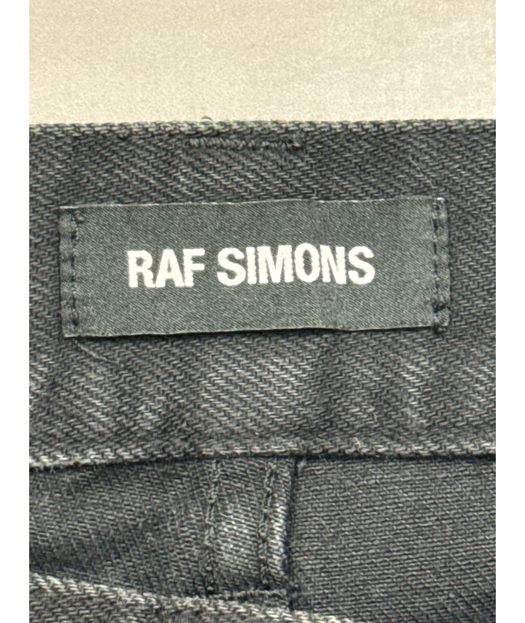 RAF SIMONS Черные хлопковые прямые джинсы, фото 6