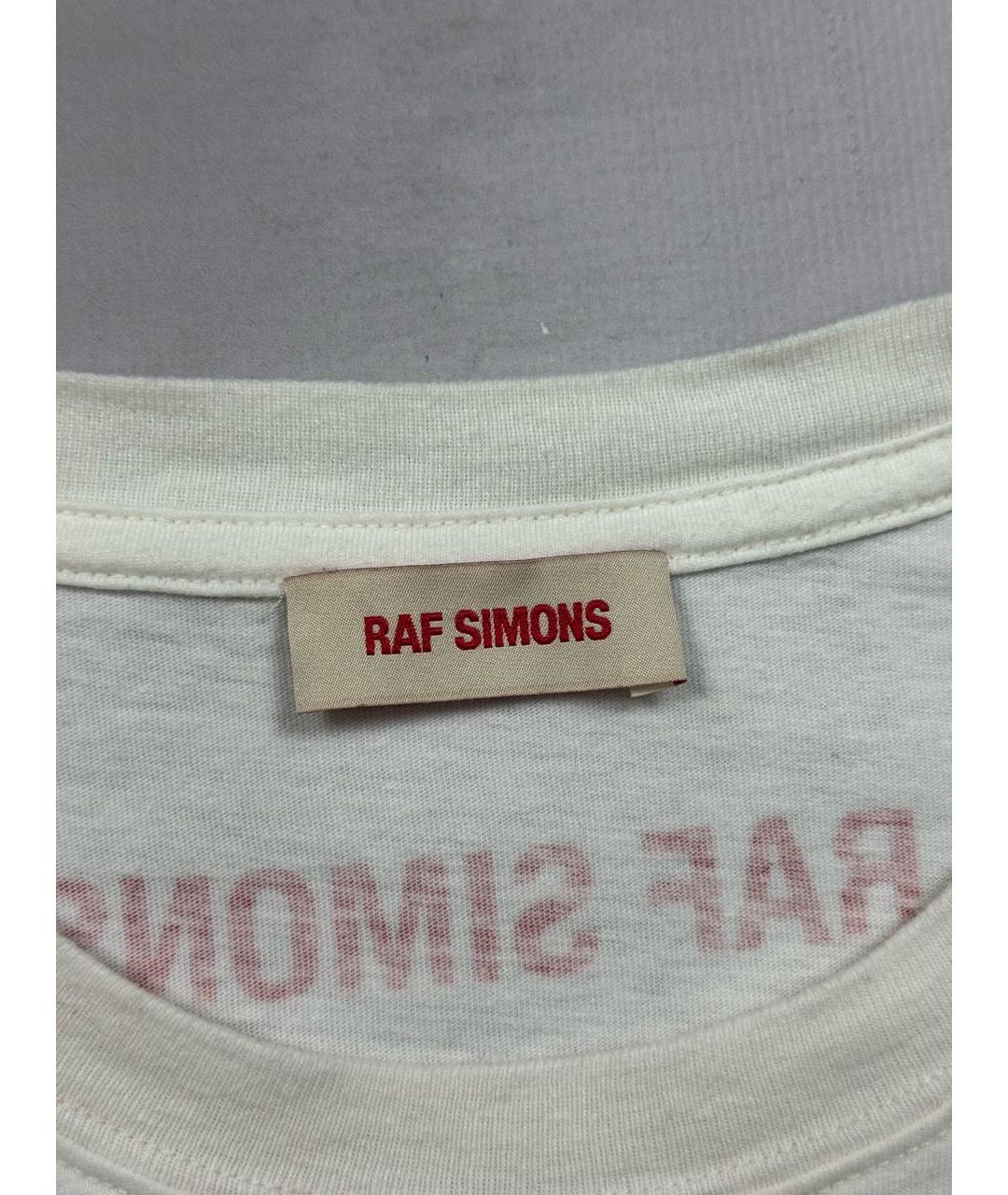 RAF SIMONS Белая хлопковая футболка, фото 6