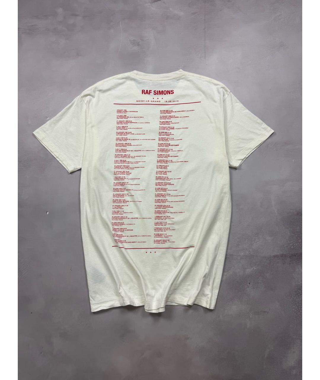 RAF SIMONS Белая хлопковая футболка, фото 2