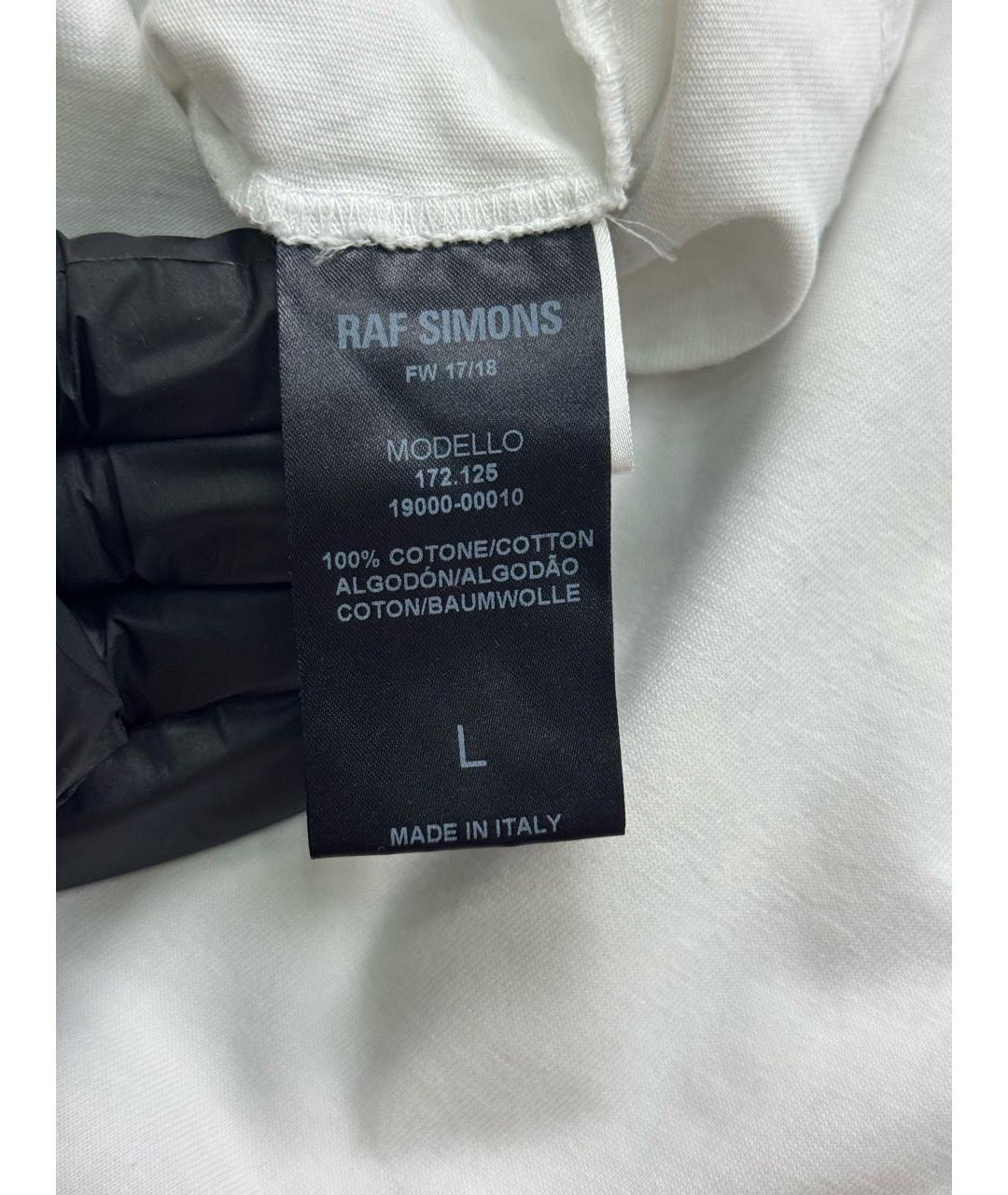 RAF SIMONS Белая хлопковая футболка, фото 6