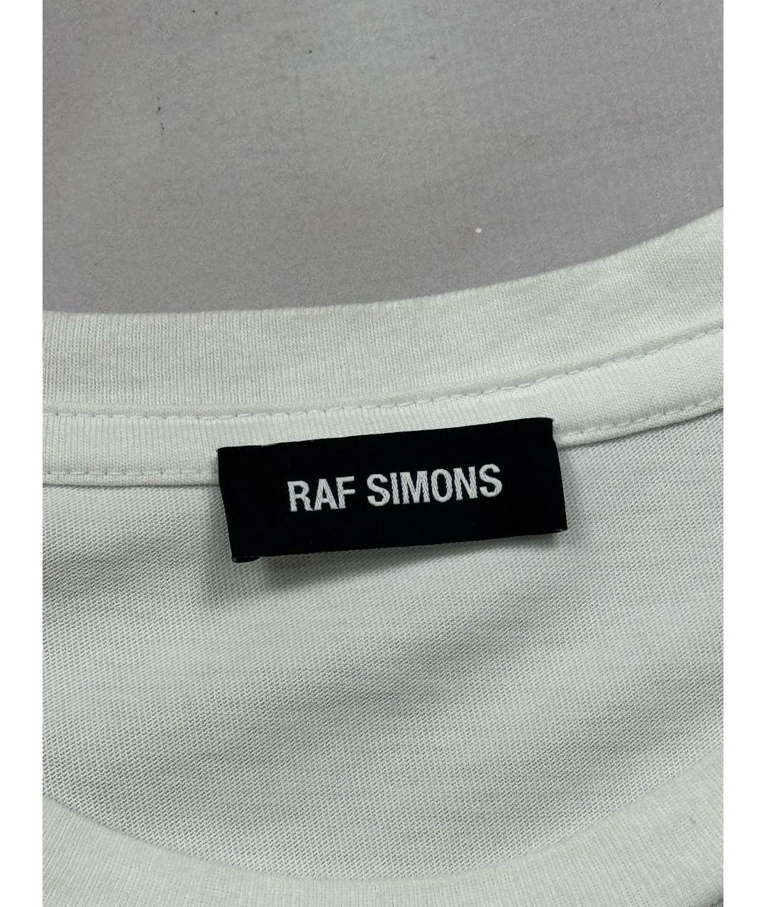 RAF SIMONS Белая хлопковая футболка, фото 5