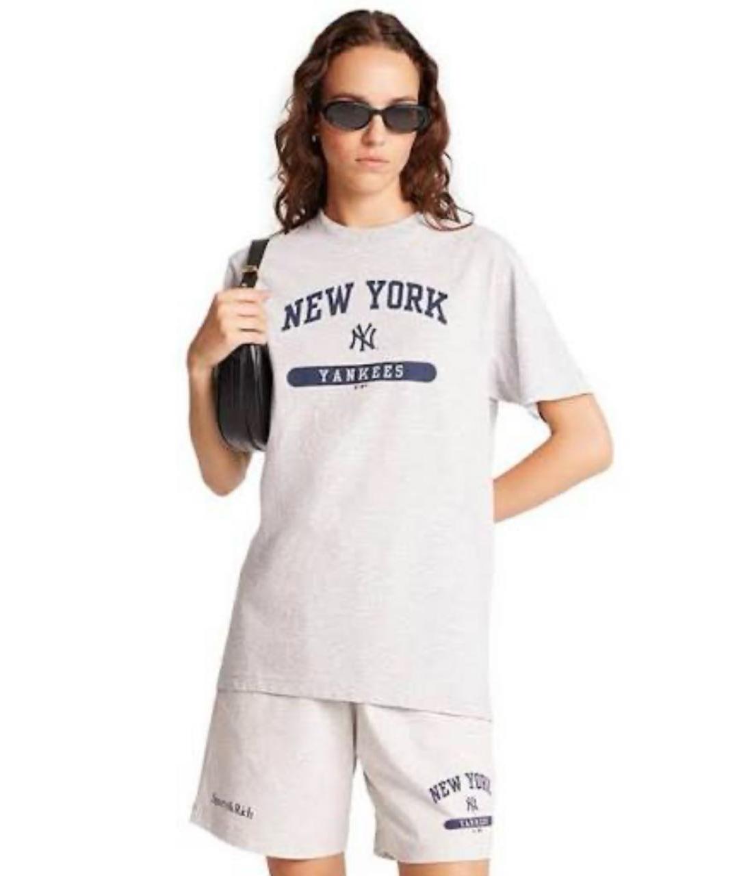 SPORTY AND RICH Серая хлопковая футболка, фото 8