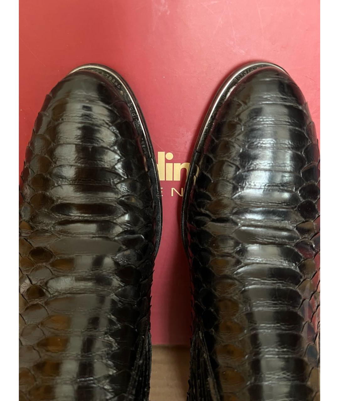 BALMAIN Черные туфли из экзотической кожи, фото 4