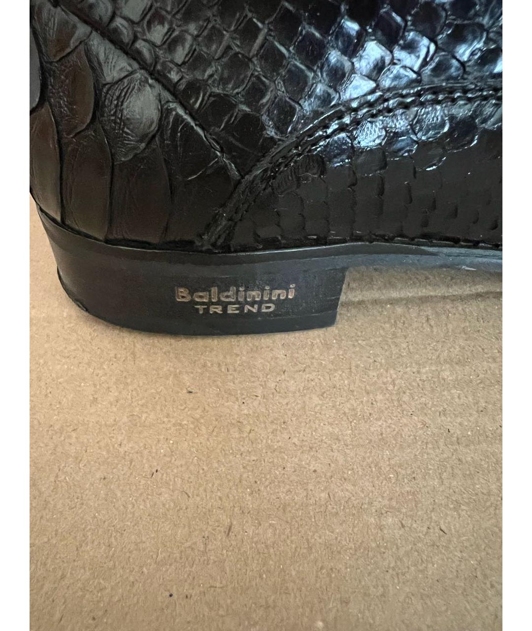 BALMAIN Черные туфли из экзотической кожи, фото 8
