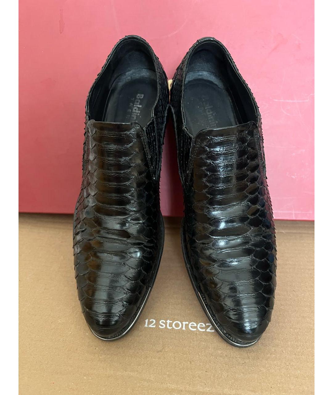 BALMAIN Черные туфли из экзотической кожи, фото 5