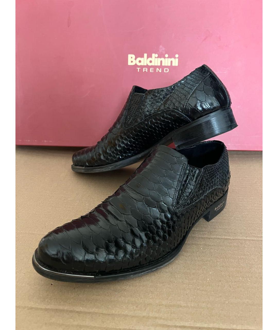 BALMAIN Черные туфли из экзотической кожи, фото 7