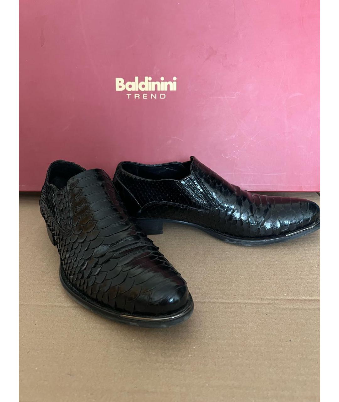 BALMAIN Черные туфли из экзотической кожи, фото 3