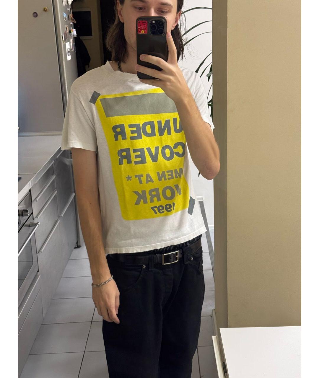 UNDERCOVER Белая хлопковая футболка, фото 4