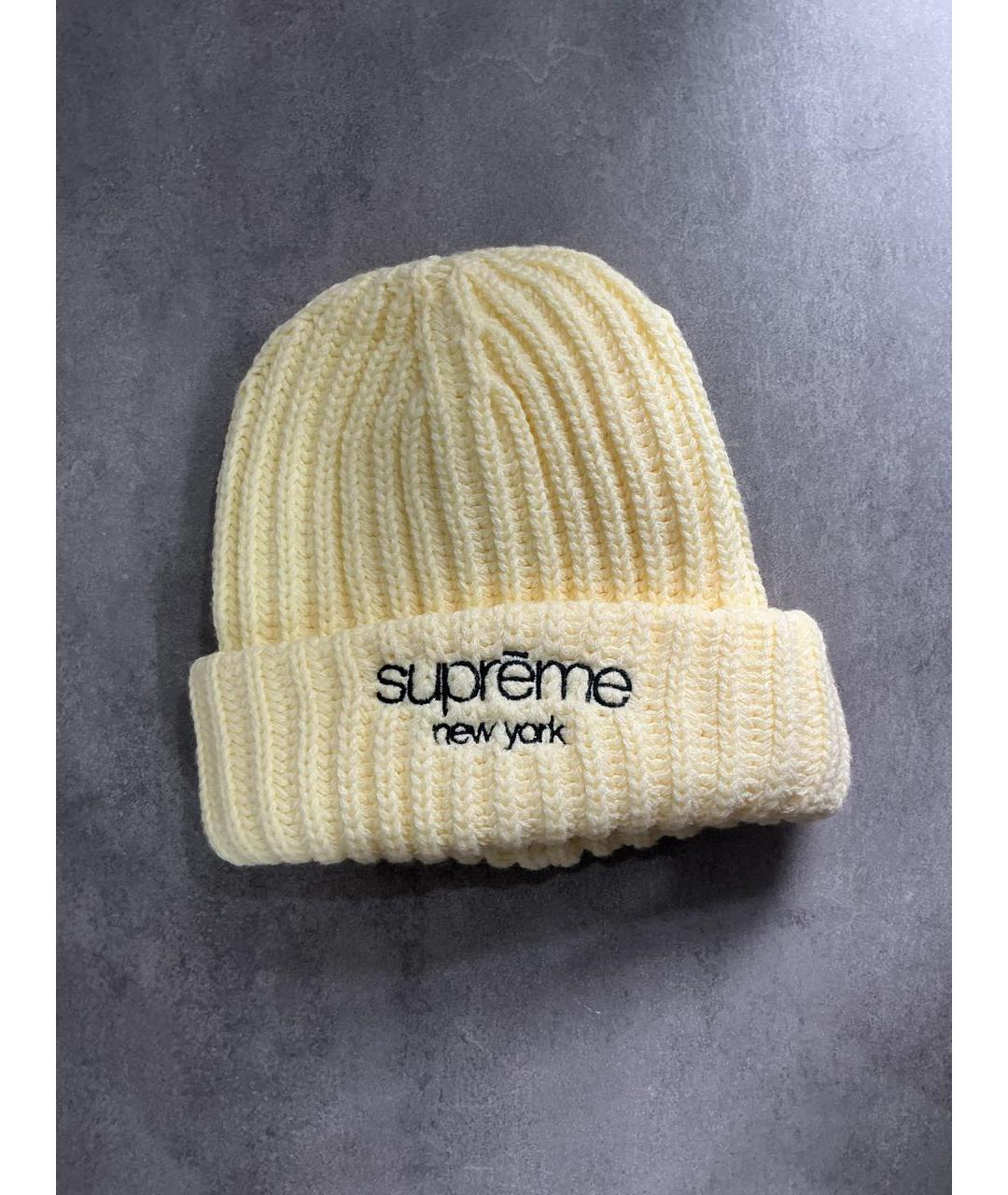 SUPREME Желтая шапка, фото 3