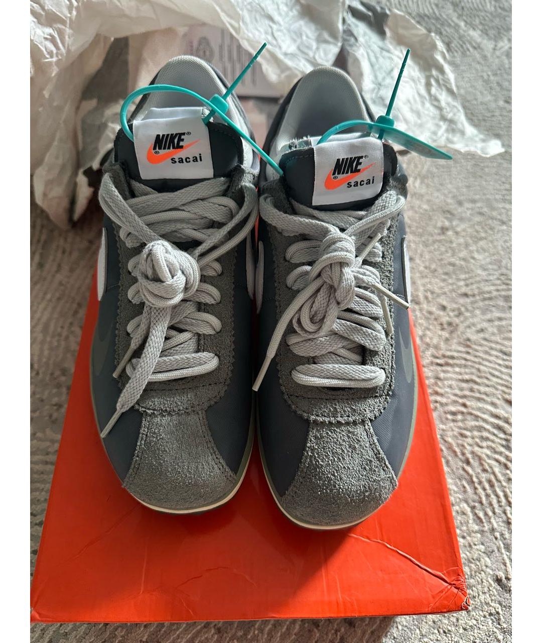 NIKE Серые замшевые низкие кроссовки / кеды, фото 2