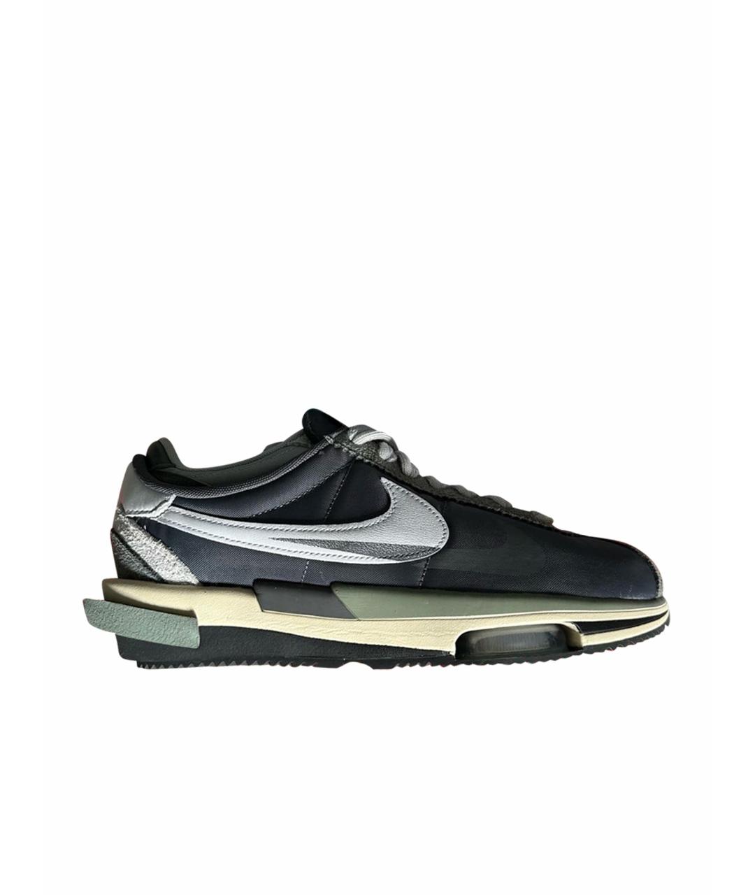 NIKE Серые замшевые низкие кроссовки / кеды, фото 1