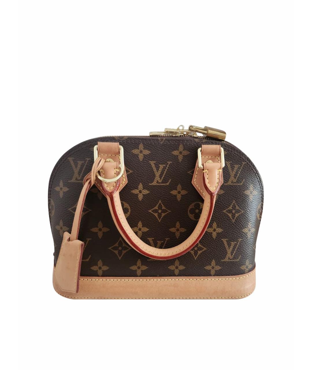 LOUIS VUITTON Коричневая кожаная сумка тоут, фото 1