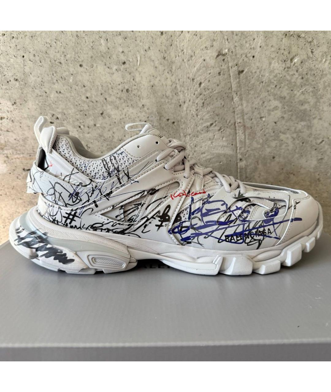 BALENCIAGA Белые синтетические высокие кроссовки / кеды, фото 9