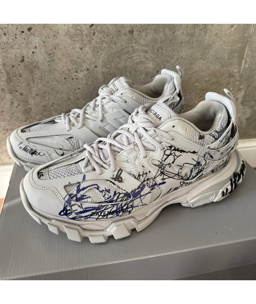 BALENCIAGA Белые синтетические высокие кроссовки / кеды, фото 2