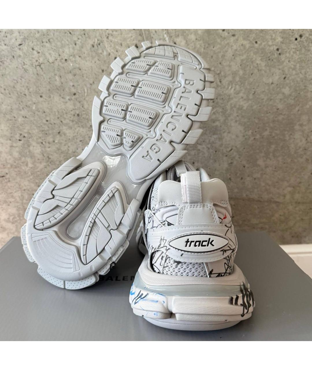 BALENCIAGA Белые синтетические высокие кроссовки / кеды, фото 3