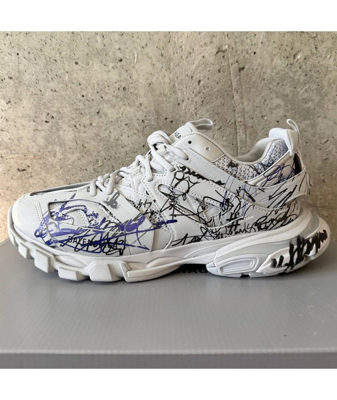 BALENCIAGA Белые синтетические высокие кроссовки / кеды, фото 5