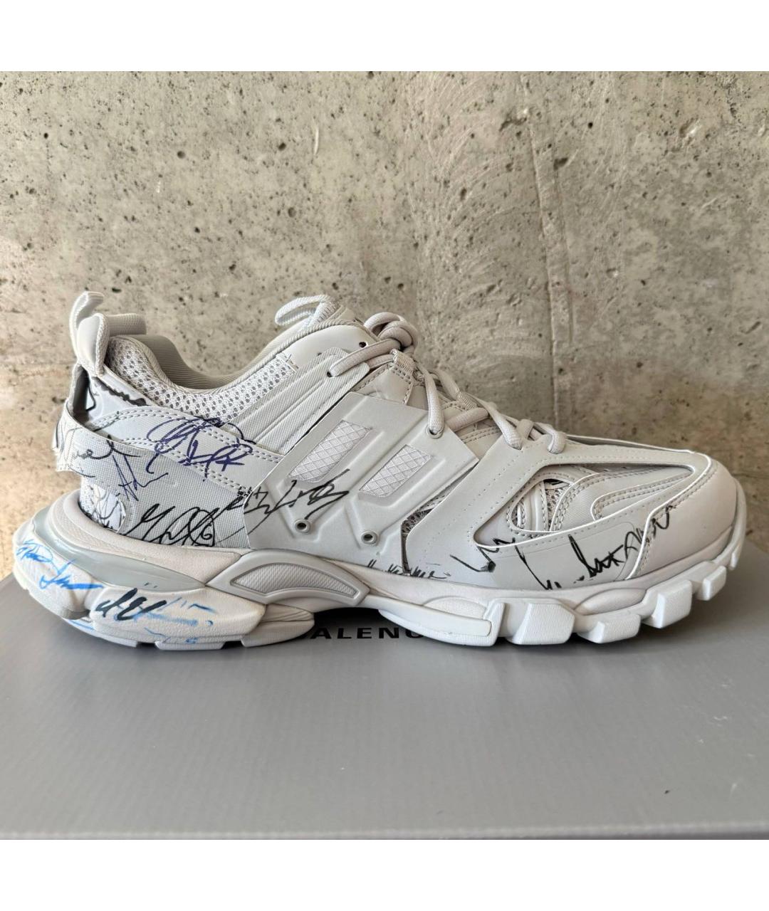 BALENCIAGA Белые синтетические высокие кроссовки / кеды, фото 6