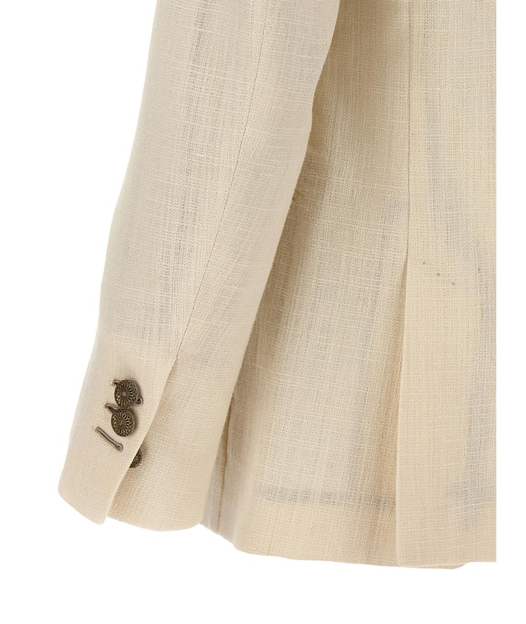 MAURIZIO MIRI Бежевый шелковый пиджак, фото 4