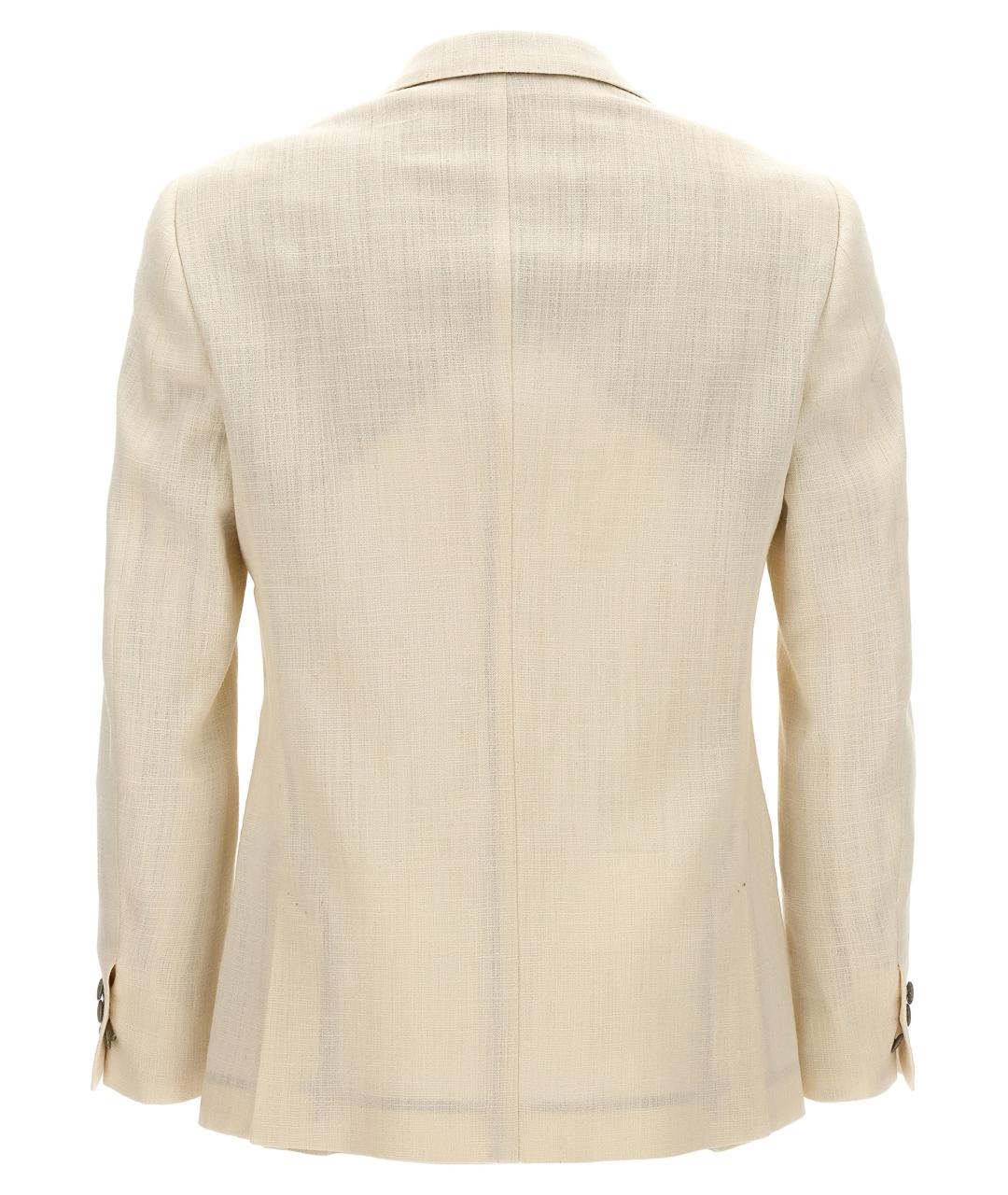 MAURIZIO MIRI Бежевый шелковый пиджак, фото 2