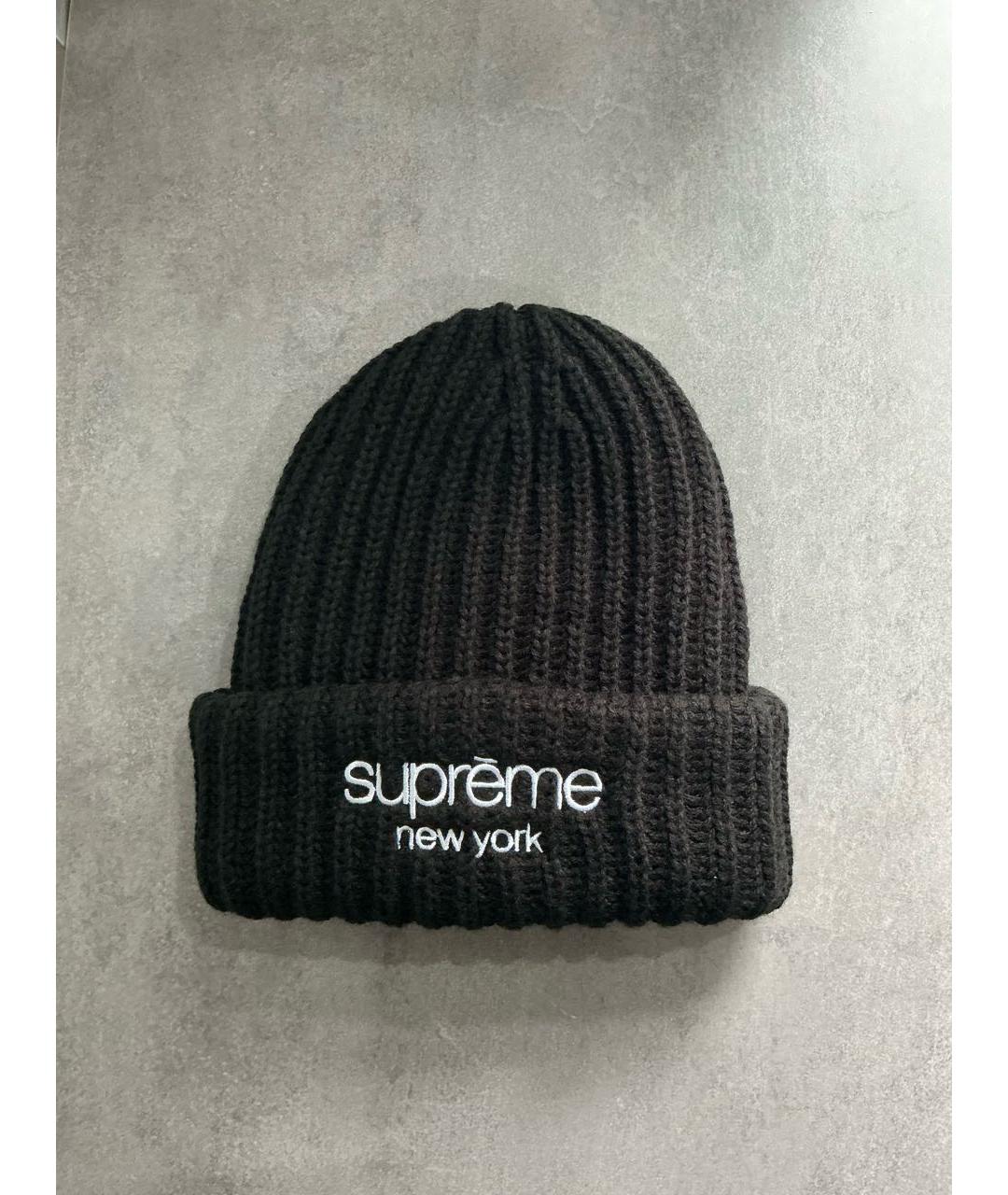 SUPREME Черная шапка, фото 3