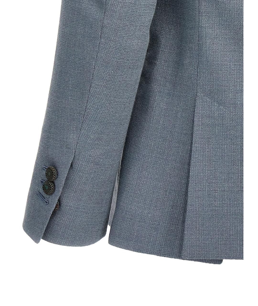 MAURIZIO MIRI Голубой шелковый пиджак, фото 4