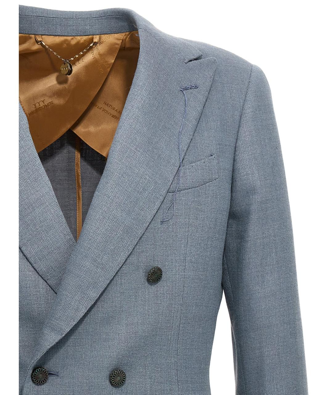 MAURIZIO MIRI Голубой шелковый пиджак, фото 3