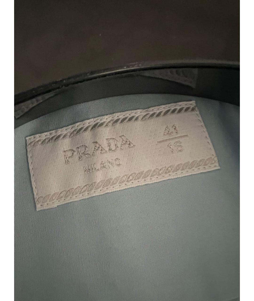 PRADA Голубая хлопковая классическая рубашка, фото 6