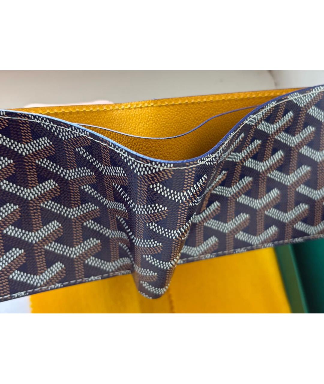 GOYARD Темно-синий кожаный кошелек, фото 4