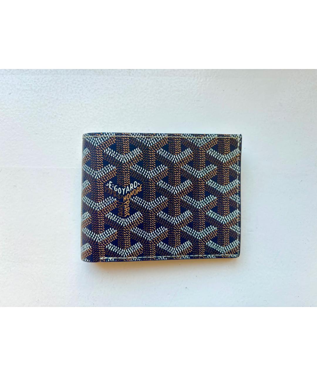 GOYARD Темно-синий кожаный кошелек, фото 5