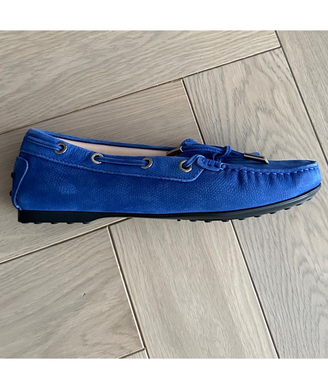 TOD'S Синие замшевые мокасины, фото 7