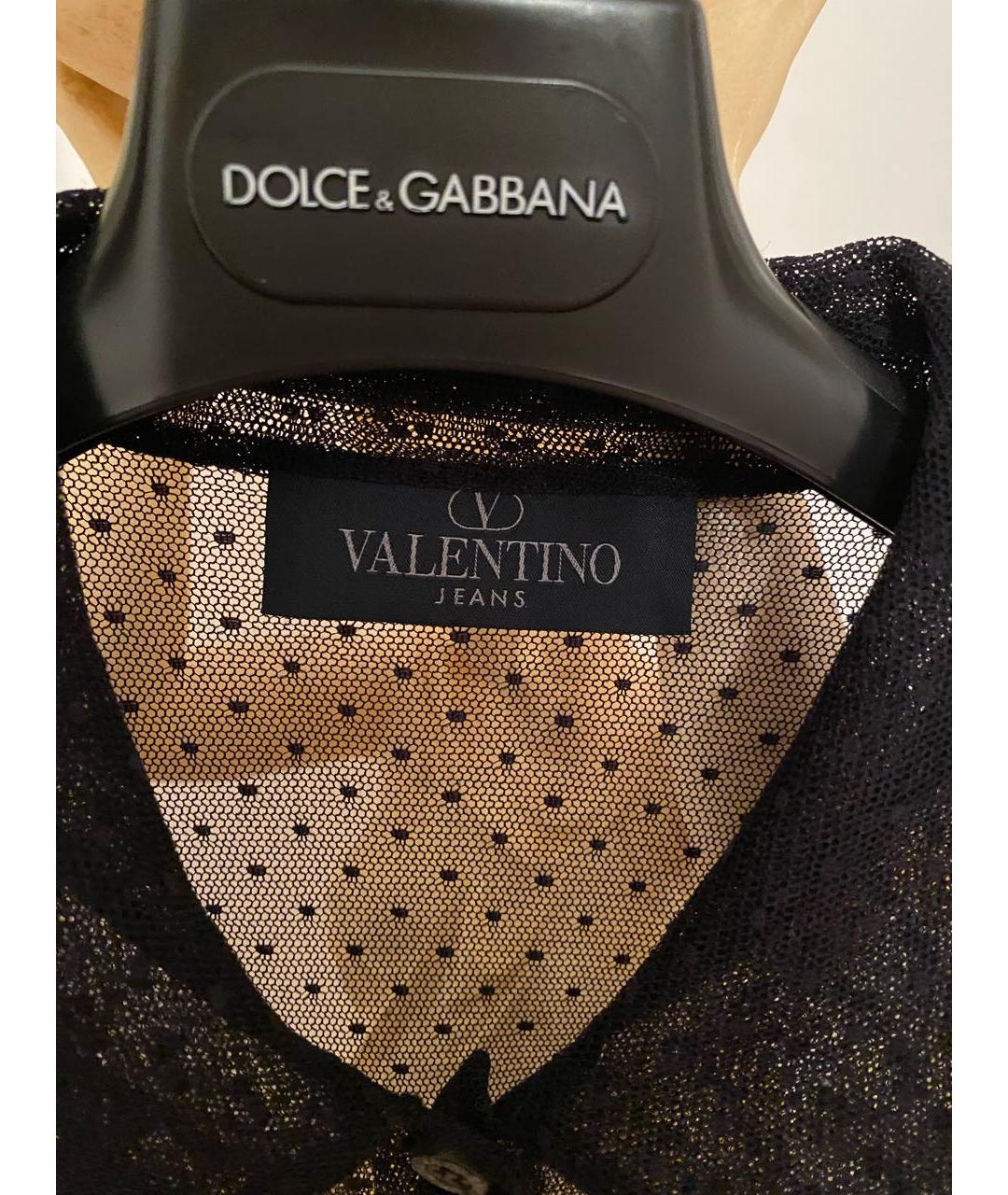 VALENTINO Черная кружевная блузы, фото 3