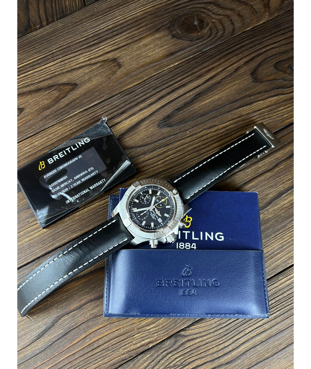 BREITLING Черные часы, фото 2