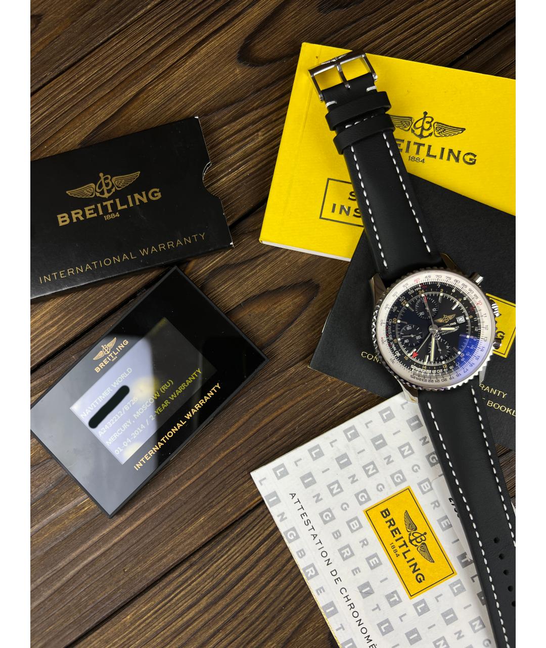 BREITLING Черные часы, фото 2