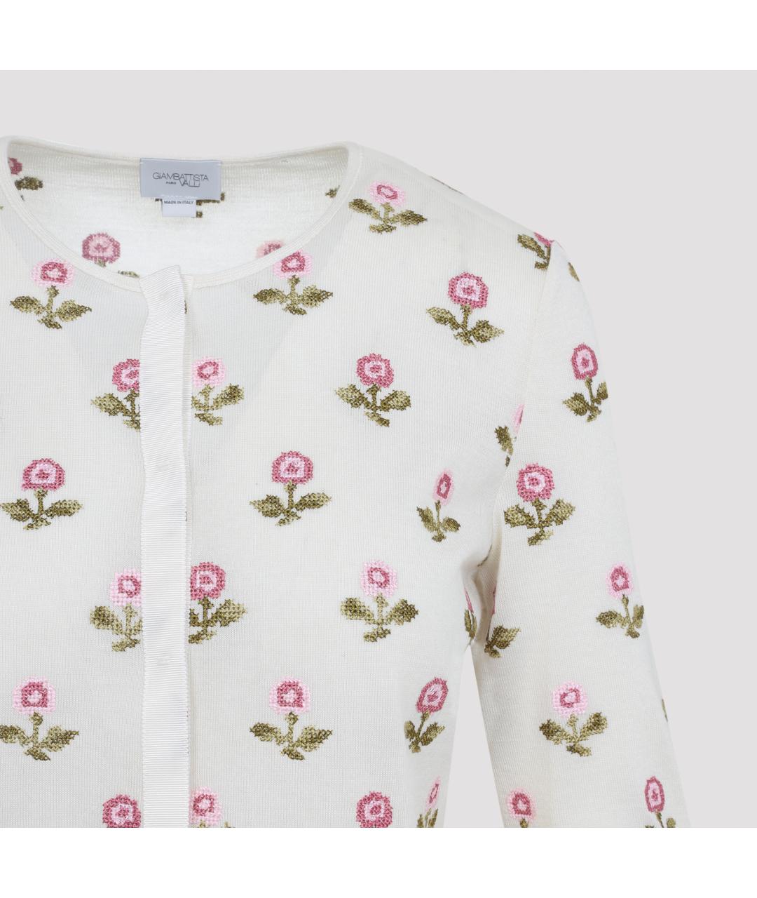 GIAMBATTISTA VALLI Белый кашемировый кардиган, фото 4