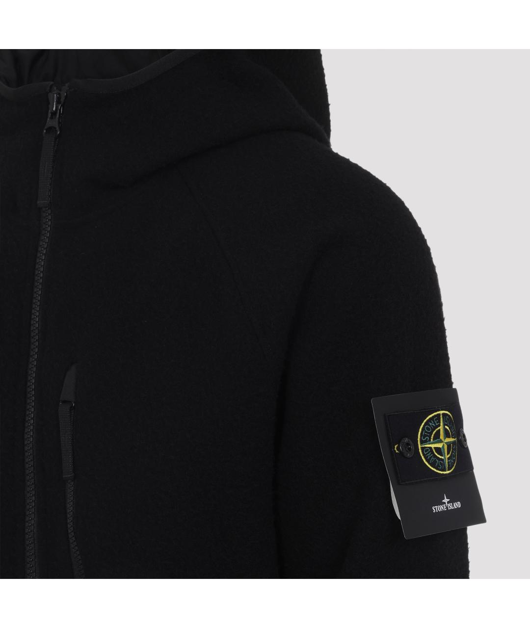 STONE ISLAND Черная шерстяная куртка, фото 4