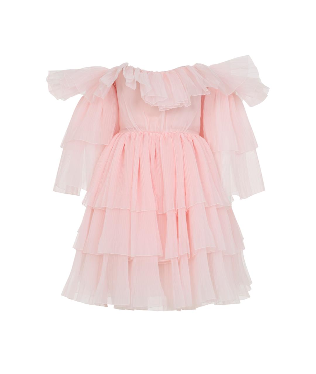 GIAMBATTISTA VALLI Розовое полиамидовое коктейльное платье, фото 1