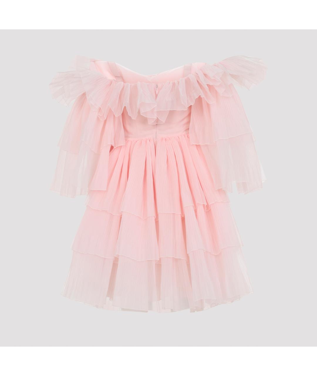 GIAMBATTISTA VALLI Розовое полиамидовое коктейльное платье, фото 2